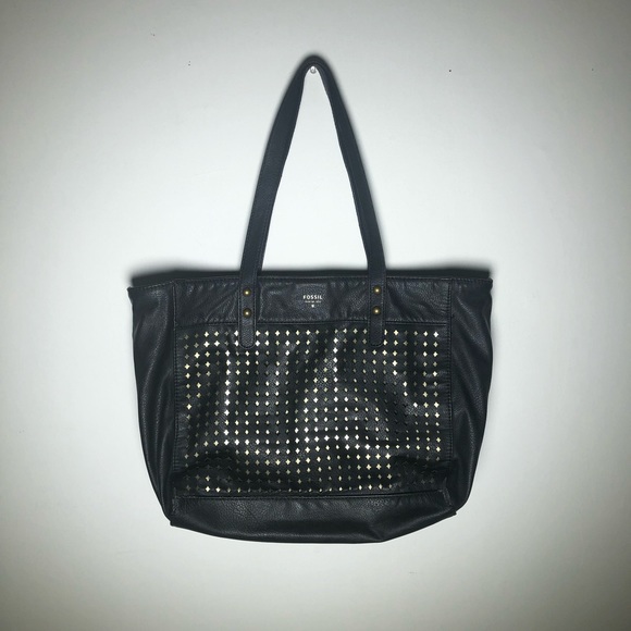 Fossil Handbags - Fossil Black Leather Tote